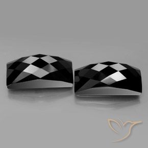 25.34 ct natürliche Schwarz mit Goldglanz Spinell-Edelsteine, Baguette, Lichtundurchlässig