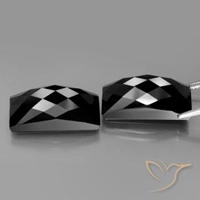 25.34 ct natürliche Schwarz mit Goldglanz Spinell-Edelsteine, Baguette, Lichtundurchlässig