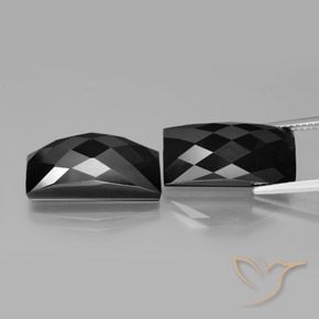 24.82ctw Natürlicher Schwarz Spinell, Baguette, Lichtundurchlässig