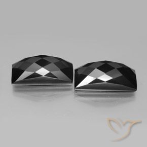 25.16 ct natürliche Schwarz Spinell-Edelsteine, Baguette, Lichtundurchlässig