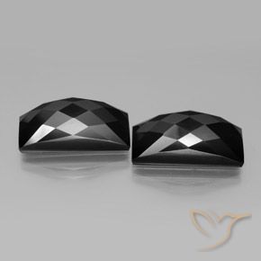 25.13 ct natürliche Schwarz Spinell-Edelsteine, Baguette, Lichtundurchlässig