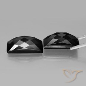 25.13 ct natürliche Schwarz Spinell-Edelsteine, Baguette, Lichtundurchlässig