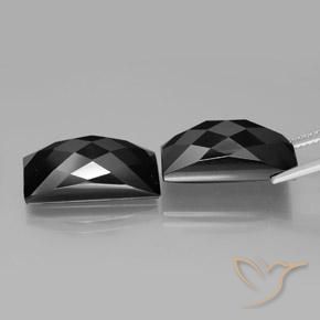 25.28 ct natürliche Schwarz Spinell-Edelsteine, Baguette, Lichtundurchlässig