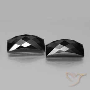 25.34 ct natürliche Schwarz Spinell-Edelsteine, Baguette, Lichtundurchlässig