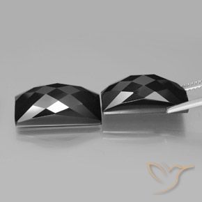 25.34 ct natürliche Schwarz Spinell-Edelsteine, Baguette, Lichtundurchlässig