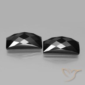 25.08 ct natürliche Schwarz Spinell-Edelsteine, Baguette, Lichtundurchlässig