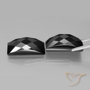 25.08 ct natürliche Schwarz Spinell-Edelsteine, Baguette, Lichtundurchlässig