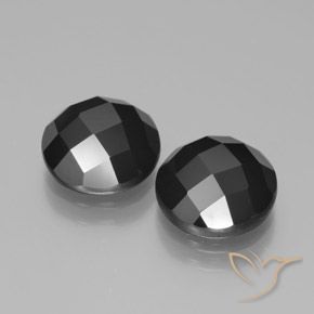 7.19 ct natürliche Schwarz Spinell-Edelsteine, Runden, Lichtundurchlässig