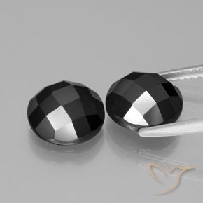 7.19 ct natürliche Schwarz Spinell-Edelsteine, Runden, Lichtundurchlässig
