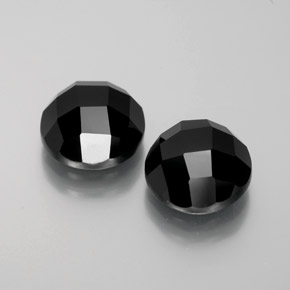 7,78 ct natürliche schwarzer Spinell-Edelsteine, Rundschliff, Lichtundurchlässig