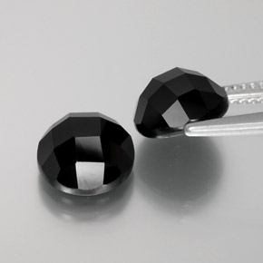 7,78 ct natürliche schwarzer Spinell-Edelsteine, Rundschliff, Lichtundurchlässig