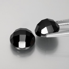 7.76 ct natürliche Schörl Spinell-Edelsteine, Rund Schliff, Lichtundurchlässig