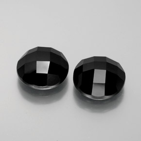 6,96 ct natürliche schwarzer Spinell-Edelsteine, Rundschliff, Lichtundurchlässig