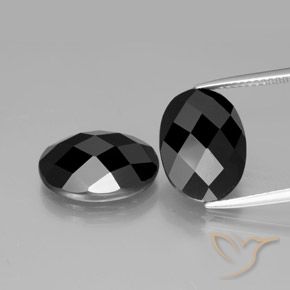 13.46ctw Natürlicher Schwarz Spinell, Oval, Lichtundurchlässig