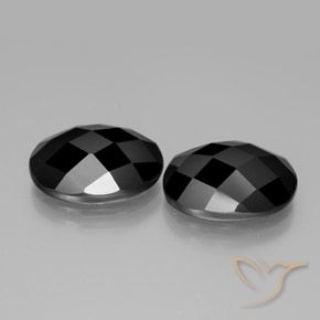 13.46 ct natürliche Schwarz Spinell-Edelsteine, Oval, Lichtundurchlässig