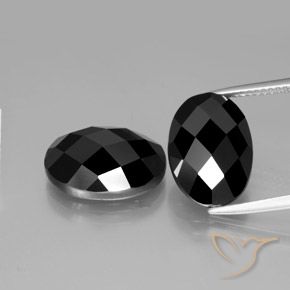 15.75ctw Natürlicher Schwarz Spinell, Oval, Lichtundurchlässig