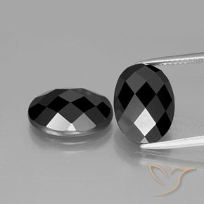 14.03ctw Natürlicher Schwarz Spinell, Oval, Lichtundurchlässig