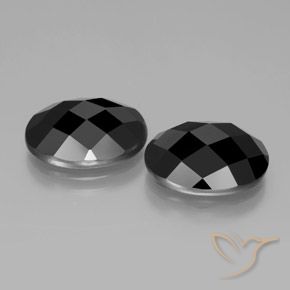 14.03 ct natürliche Schwarz Spinell-Edelsteine, Oval, Lichtundurchlässig