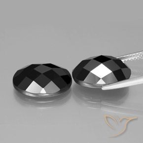 14.03 ct natürliche Schwarz Spinell-Edelsteine, Oval, Lichtundurchlässig