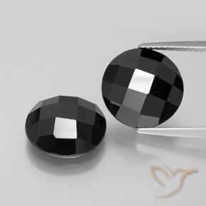 11.99ctw Natürlicher Schwarz Spinell, Runden, Lichtundurchlässig, Photo A