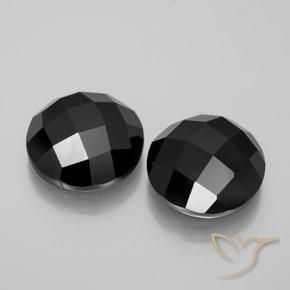 13.84 ct natürliche Schwarz Spinell-Edelsteine, Runden, Lichtundurchlässig