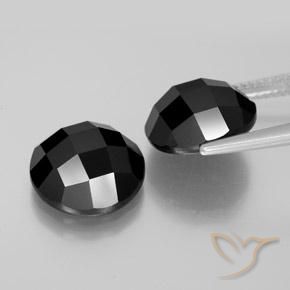 13.84 ct natürliche Schwarz Spinell-Edelsteine, Runden, Lichtundurchlässig