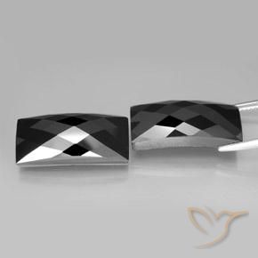 27.88 ct natürliche Schwarz Spinell-Edelsteine, Baguette, Lichtundurchlässig