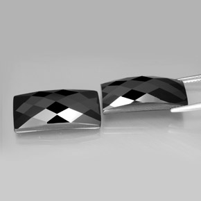 24,71 ct natürliche schwarzer Spinell-Edelsteine, Baguette, Lichtundurchlässig