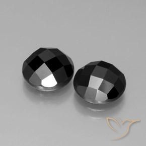 7.49 ct natürliche Schwarz Spinell-Edelsteine, Runden, Lichtundurchlässig