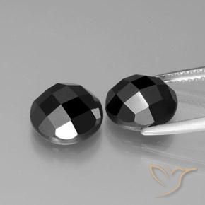 7.49 ct natürliche Schwarz Spinell-Edelsteine, Runden, Lichtundurchlässig