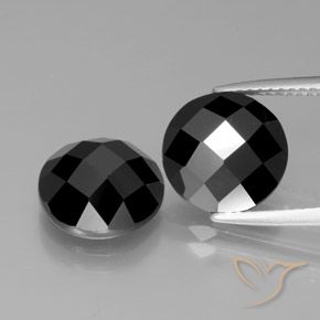 8.76ctw Natürlicher Schwarz Spinell, Runden, Lichtundurchlässig