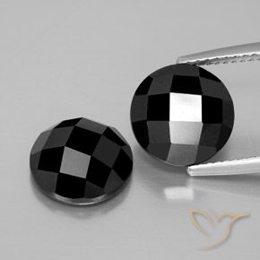 9.76ctw Natürlicher Schwarz Spinell, Runden, Lichtundurchlässig