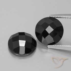 8.89ctw Natürlicher Schwarz Spinell, Runden, Lichtundurchlässig