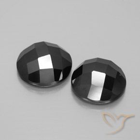 8.89 ct natürliche Schwarz Spinell-Edelsteine, Runden, Lichtundurchlässig