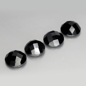 13,66 ct natürliche schwarzer Spinell-Edelsteine, Rundschliff, Lichtundurchlässig