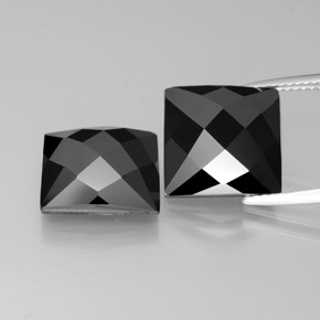 15,79 ct natürliche schwarzer Spinell-Edelsteine, Quadrat, Lichtundurchlässig