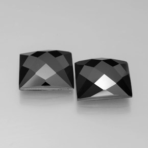 15,79 ct natürliche schwarzer Spinell-Edelsteine, Quadrat, Lichtundurchlässig