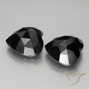 17.33 ct natürliche Schwarz Spinell-Edelsteine, Herz, Lichtundurchlässig