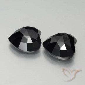 17.07 ct natürliche Schwarz Spinell-Edelsteine, Herz, Lichtundurchlässig