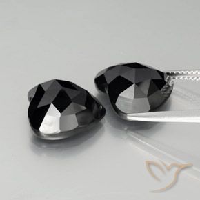 17.07 ct natürliche Schwarz Spinell-Edelsteine, Herz, Lichtundurchlässig