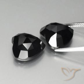17.60 ct natürliche Schwarz Spinell-Edelsteine, Herz, Lichtundurchlässig