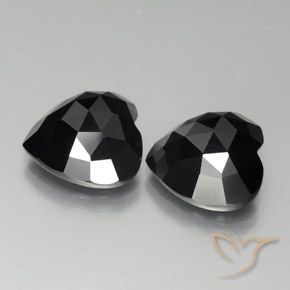 17.48 ct natürliche Schwarz Spinell-Edelsteine, Herz, Lichtundurchlässig
