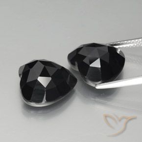 17.48 ct natürliche Schwarz Spinell-Edelsteine, Herz, Lichtundurchlässig