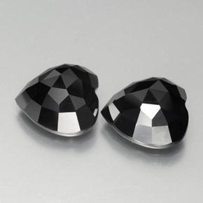 19.39 ct natürliche Schwarz Spinell-Edelsteine, Herz, Lichtundurchlässig