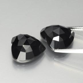 19.39 ct natürliche Schwarz Spinell-Edelsteine, Herz, Lichtundurchlässig