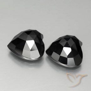 17.73 ct natürliche Schwarz Spinell-Edelsteine, Herz, Lichtundurchlässig