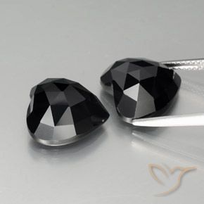 17.73 ct natürliche Schwarz Spinell-Edelsteine, Herz, Lichtundurchlässig