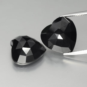 17,28 ct natürliche schwarzer Spinell-Edelsteine, Herzform, Lichtundurchlässig