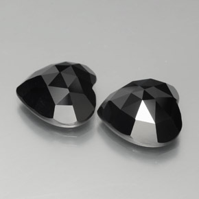 17,28 ct natürliche schwarzer Spinell-Edelsteine, Herzform, Lichtundurchlässig