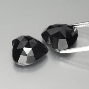 17,28 ct natürliche schwarzer Spinell-Edelsteine, Herzform, Lichtundurchlässig